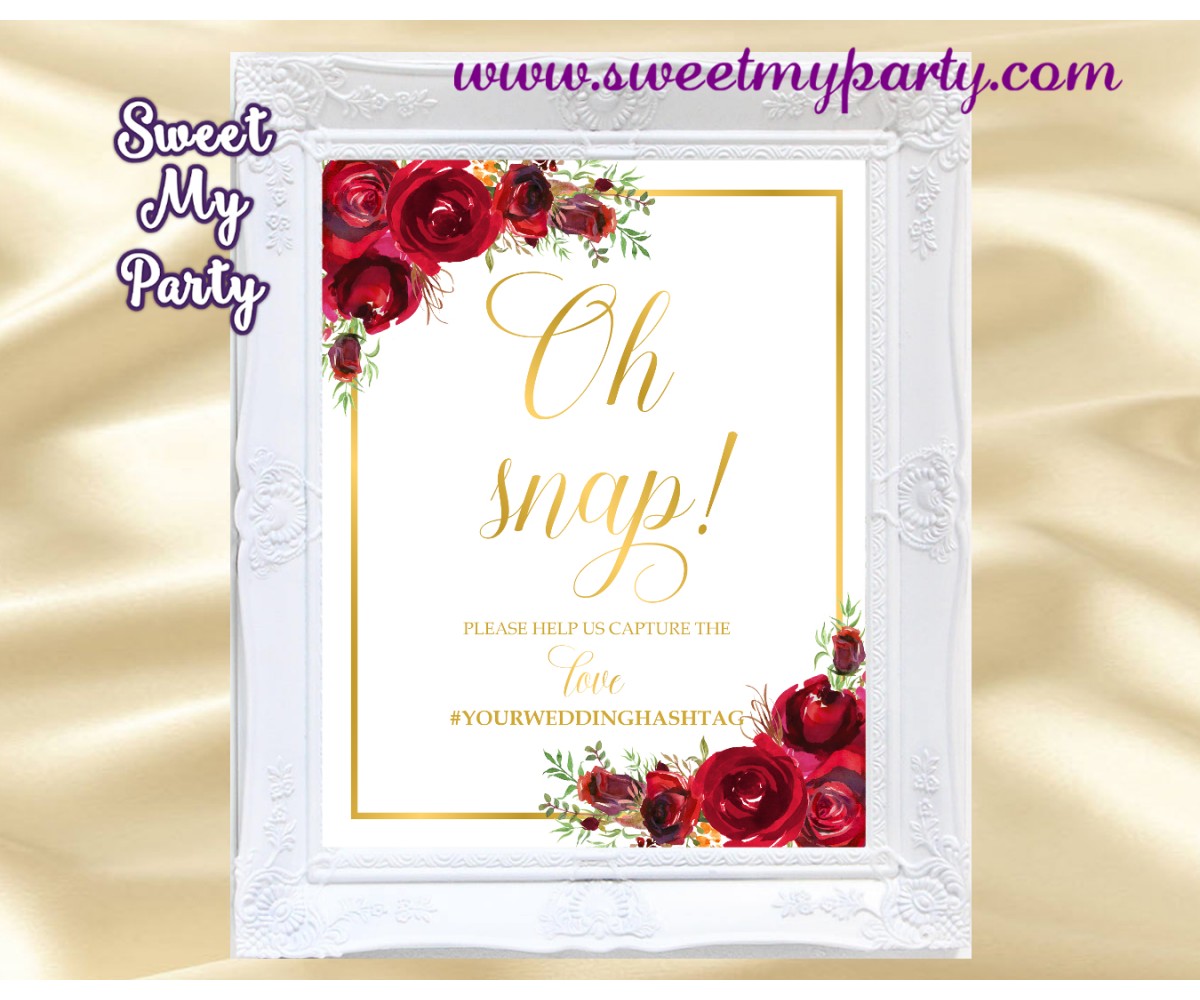 Red roses oh snap Sign,Red roses hashtag sign,(16w)